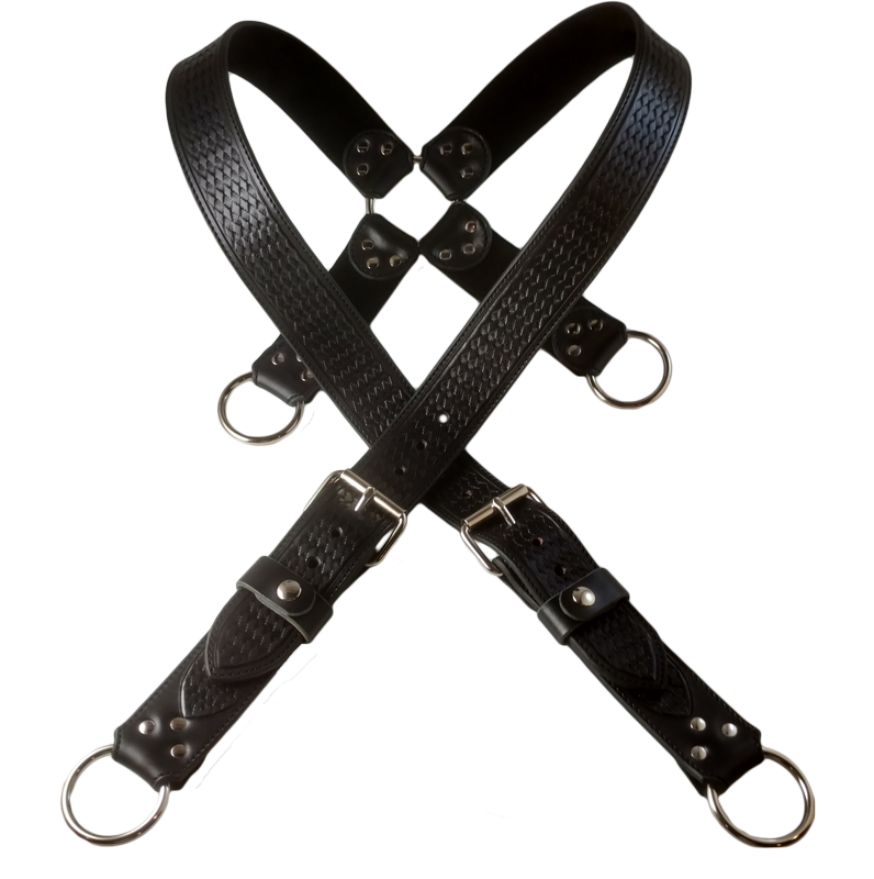 Hand Stamped Diamond Suspenders FS-815D-20 - Royce Leather Craft