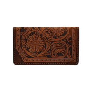 Custom Hand Tooled and Painted Genuine Leather Wallet Flying 